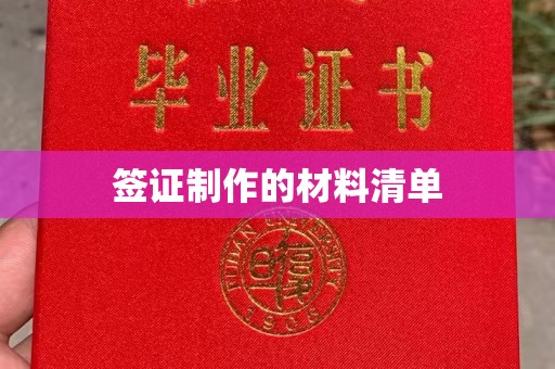 武宁签证制作的材料清单