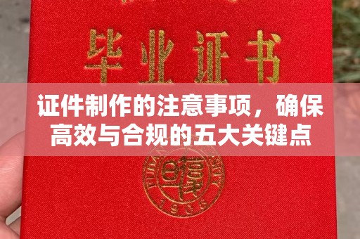 武宁证件制作的注意事项，确保高效与合规的五大关键点