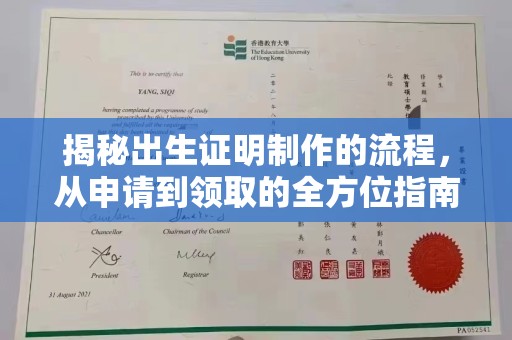 武宁揭秘出生证明制作的流程，从申请到领取的全方位指南