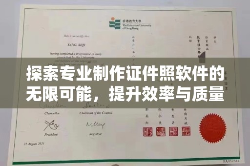 武宁探索专业制作证件照软件的无限可能，提升效率与质量