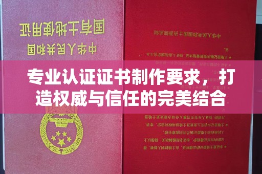 武宁专业认证证书制作要求，打造权威与信任的完美结合
