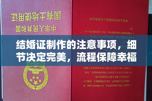武宁结婚证制作的注意事项，细节决定完美，流程保障幸福