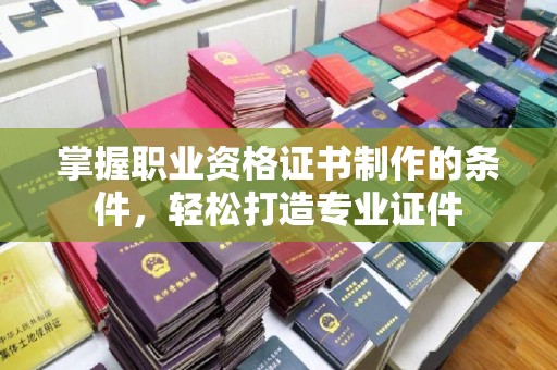 武宁掌握职业资格证书制作的条件，轻松打造专业证件