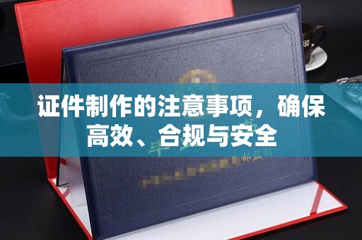 武宁证件制作的注意事项，确保高效、合规与安全