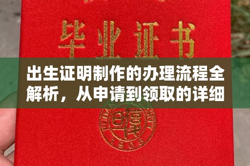 武宁出生证明制作的办理流程全解析，从申请到领取的详细指南